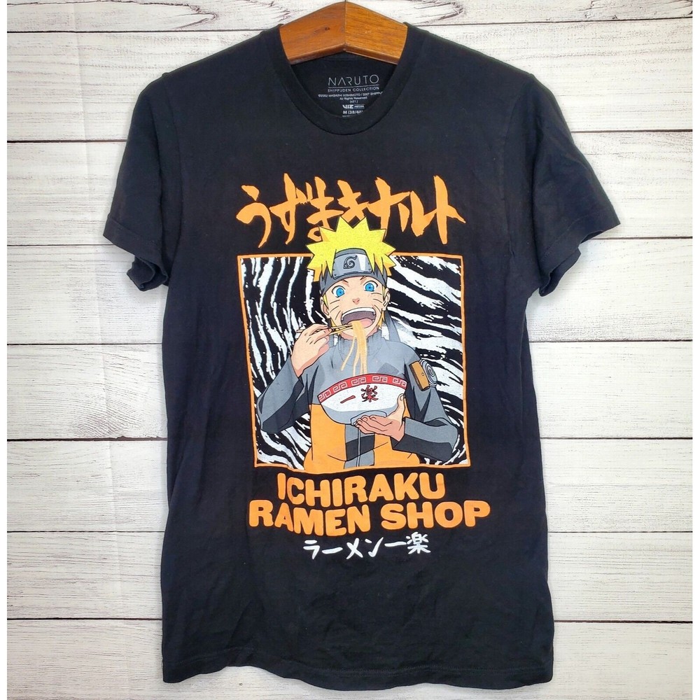 NARUTO SHIPPUDEN Ichiraku Ramen Shop Shonen Jump Black Tee Size Medium
